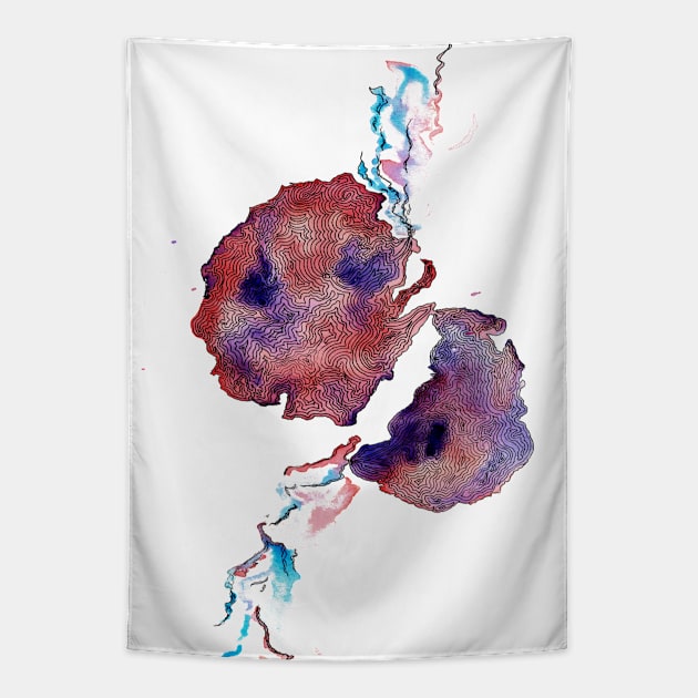 That Broke My Brain Watercolor Brain Art Tapestry by Punderstandable