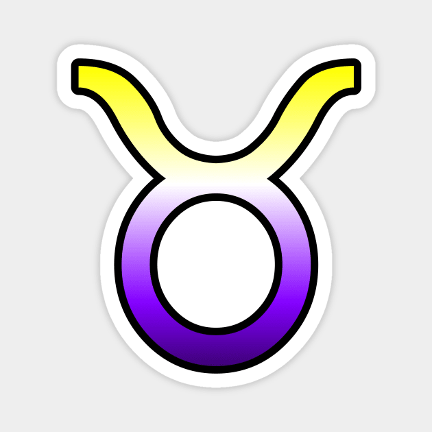 Taurus Nonbinary Pride Symbol Magnet by SillyStarlight