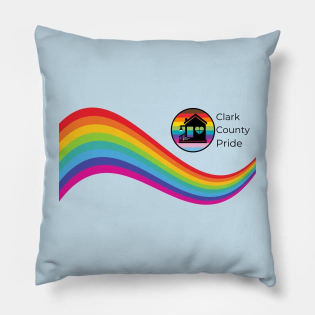 Rainbow Stripe - Clark County Pride Pillow by Clark County Pride