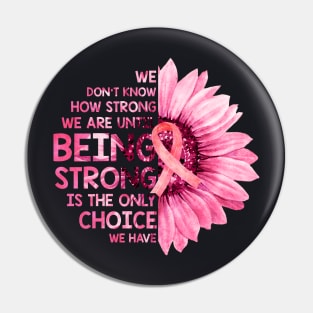 Sunflower Pink Breast Cancer Awareness Pin