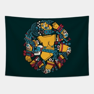 Coyolxāuhqui Aztec Goddess Tapestry