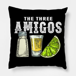 The Three Amigos Lime Salt Tequila Funny Cinco De Mayo Gifts Pillow