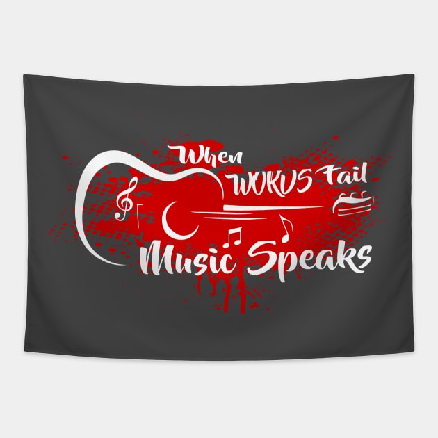 Music Speaks Tapestry by Lifeline/BoneheadZ Apparel