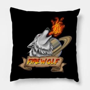 Fire Wolf Logo Pillow