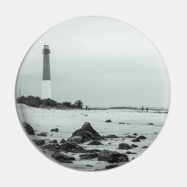 Barnegat Lighthouse in black and white Pin by ShootFirstNYC