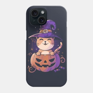 Spooky Kitty Funny Cute Magic Halloween Phone Case