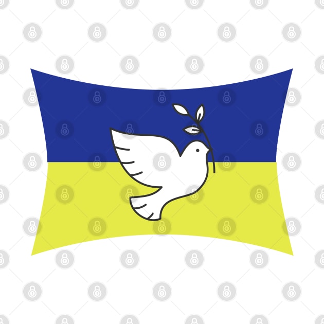 Peace dove with ukrainian flag by Againstallodds68