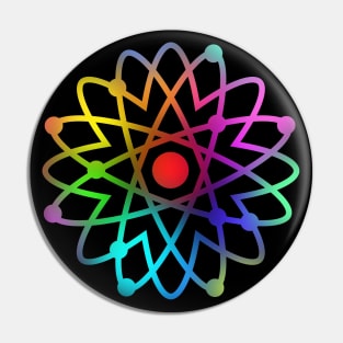 Neon Flower - Rainbow Colors Pin