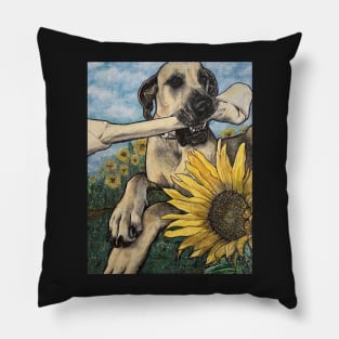 Memphis’ Field of Puppy Dog Dreams Pillow