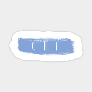 Chi Blue Brush Stroke Magnet