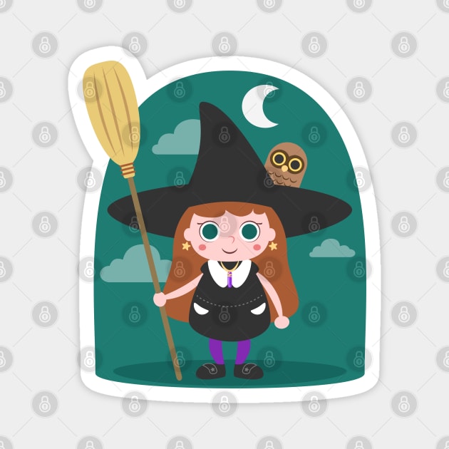 Little Witch Magnet by aglomeradesign