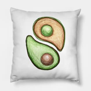 avocado yin yang Pillow