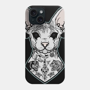 Cat with tatts Phone Case