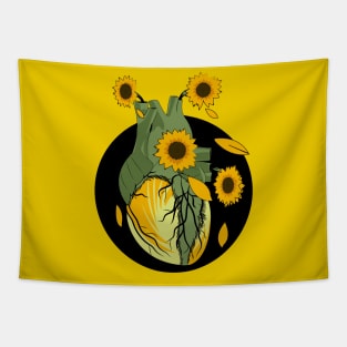 Sunflower Heart Tapestry