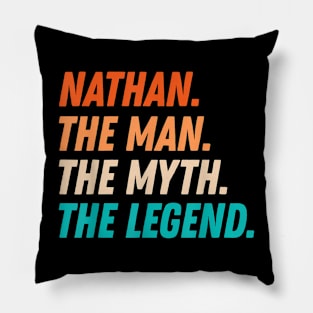 Nathan The Man The The Legend Father's Day Grandpa Pillow