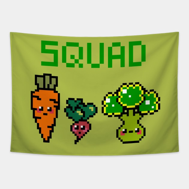 Cute squad pixel art Tapestry by J0k3rx3