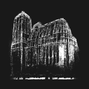 Zdzislaw Beksinski Cathedral, Dystopian Surrealism, Mysticism, Occult, Drawing, Pagan T-Shirt