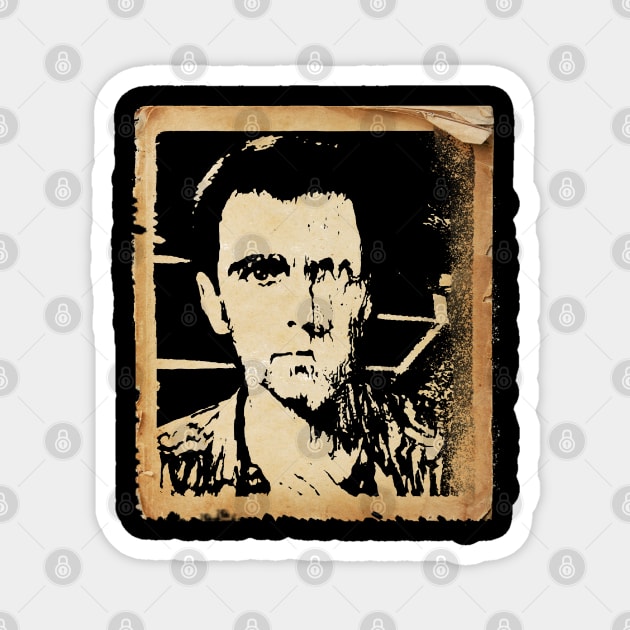 vintage look design - peter gabriel Magnet by albertkeith48