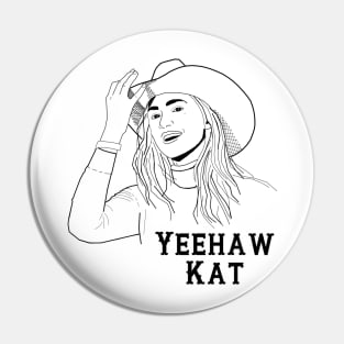 Yeehaw Kat - White Pin