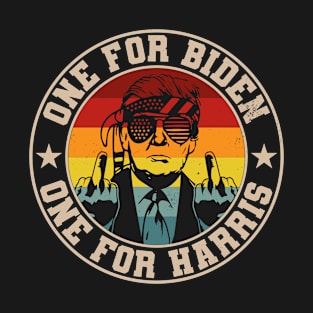 Trump Middle Finger to Biden Harris election 2024 T-Shirt