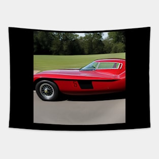 Retro Red Sports Cars Classic Tapestry