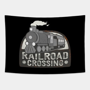 Railroad Crossing Railway Locomotive Tapestry