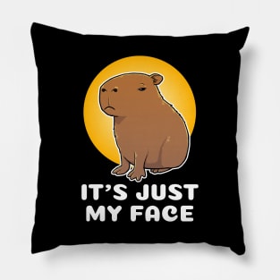 It's just my face Capybara Cartoon Pillow