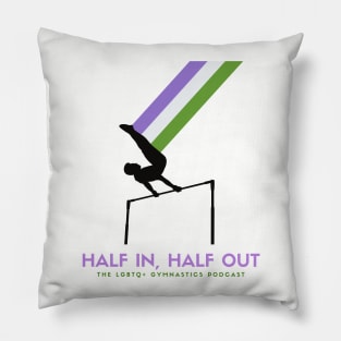 HIHO Logo (Genderqueer flag - Transparent) Pillow