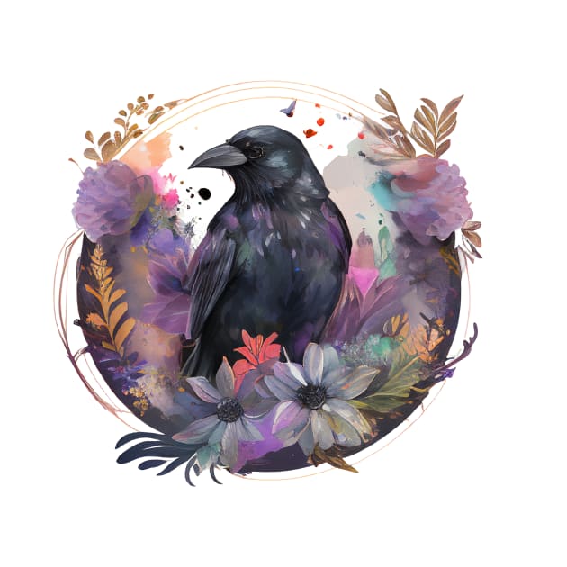 Raven Floral by Mixtgifts