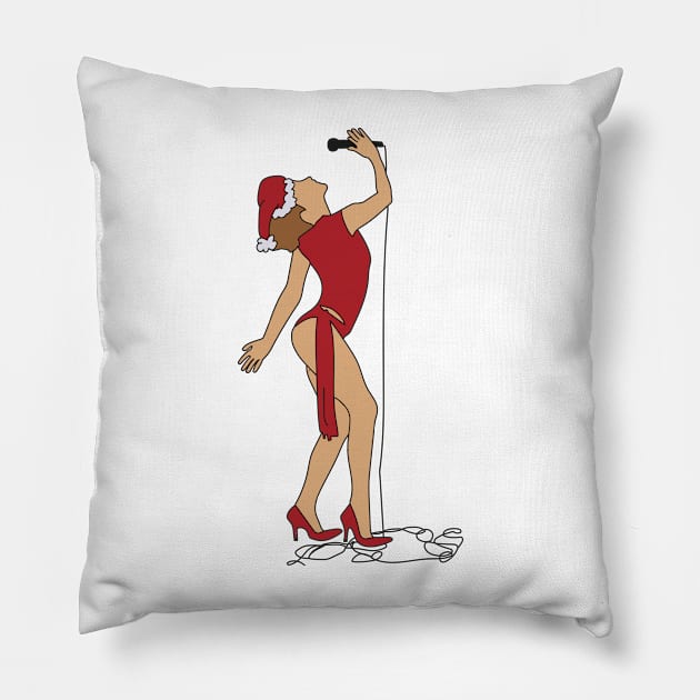 Kylie Minogue Christmas Fever Pillow by popmoments