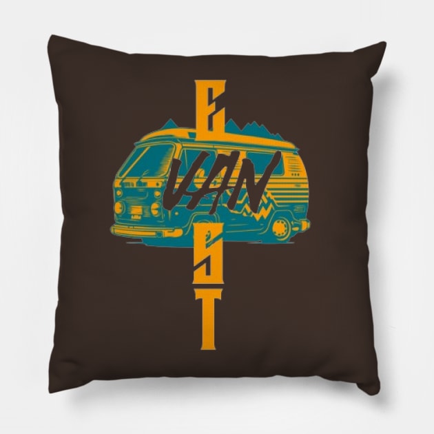 East Van Pillow by KoumlisArt