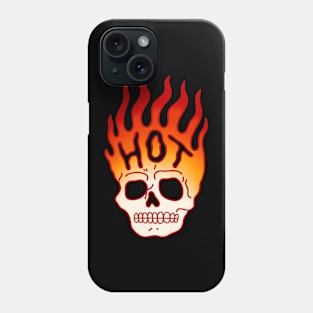 Skull Fire Flames Retro Tattoo Phone Case