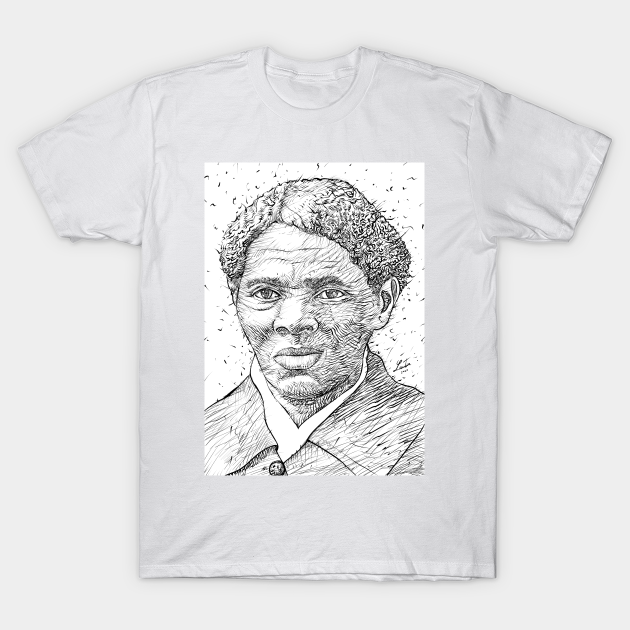 Discover HARRIET TUBMAN ink portrait - Harriet Tubman - T-Shirt