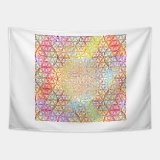 Colorful circles (light background) Tapestry
