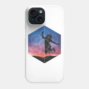 Sunset Girl Geometric Photography Phone Case