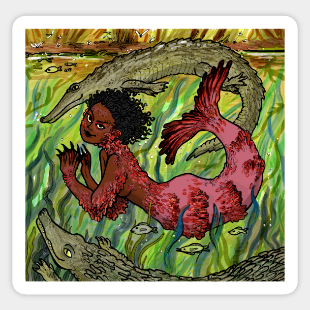 Njuzu Zimbabwean river mermaid - Mermaid - Sticker | TeePublic