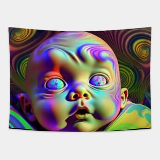 Abstract Trippy Psychedelic Baby Tapestry