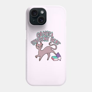 Cancel Student Debt Cat Kicking Text Books gift for student Phone Case