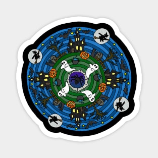 Halloween Themed Mandala Magnet