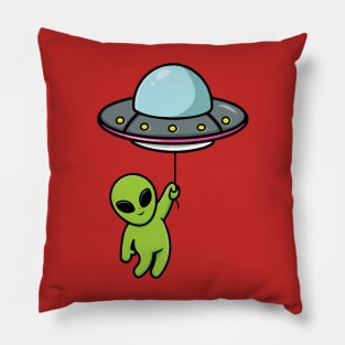 Funny UFO Alien Desing Pillow