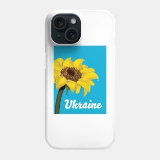 Ukraine Sunflower tourism poster Phone Case