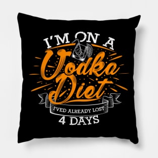 'I'm On a Vodka Diet' Funny Vodka Gift Pillow