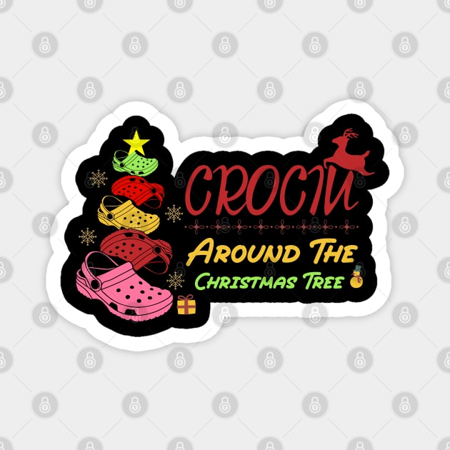 crocin around the christmas tree Magnet by boufart