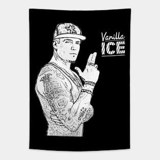 Vanilla Ice // White retro Tapestry