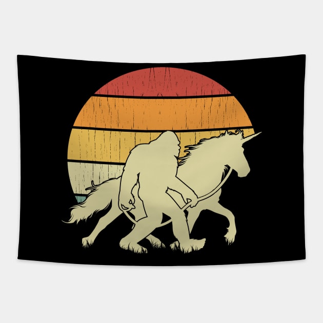 BIgfoot Unicorn Tapestry by Tesszero