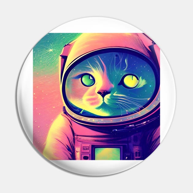 Astronaut Cat Pin by Mihadom