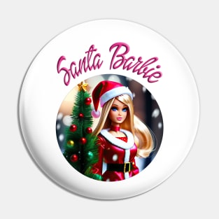 Santa Barbie Pin