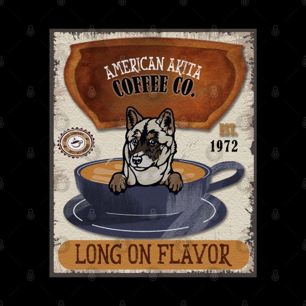 American Akita Coffee Lover by Sniffist Gang