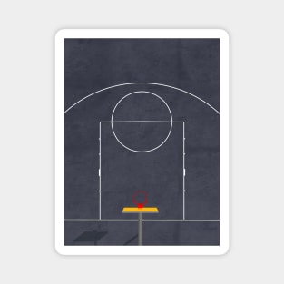 Street Basketball Court | Aerial Illustration Magnet