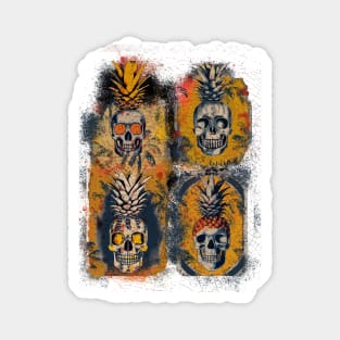 Pineapple skulls 1 Magnet